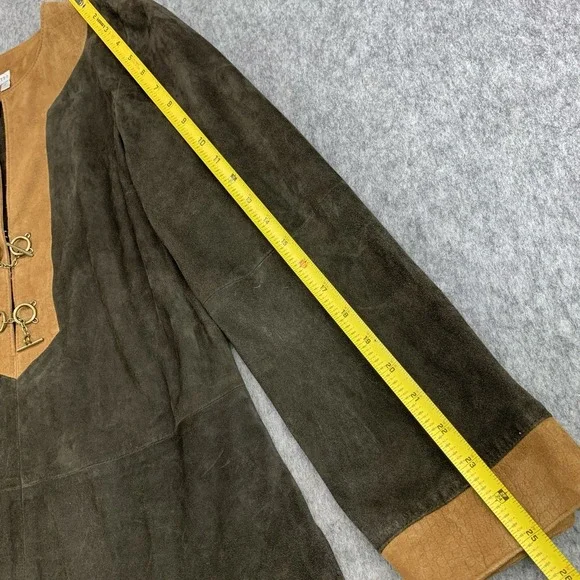Worth 100% GENUINE LEATHER Shell Brown Tunic Shirt - Size P (6/8) - Picture 9 of 9